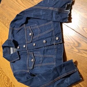 Abercrombie & Fitch Jean Jacket Womens XS EXTRA SMALL BLUE Denim Coat Trucker